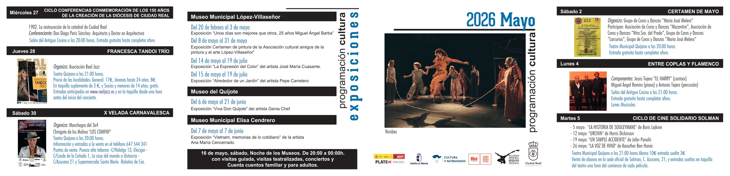 Ciudad Real se llena de cultura en mayo con una agenda vibrante de danza, música y espectáculos