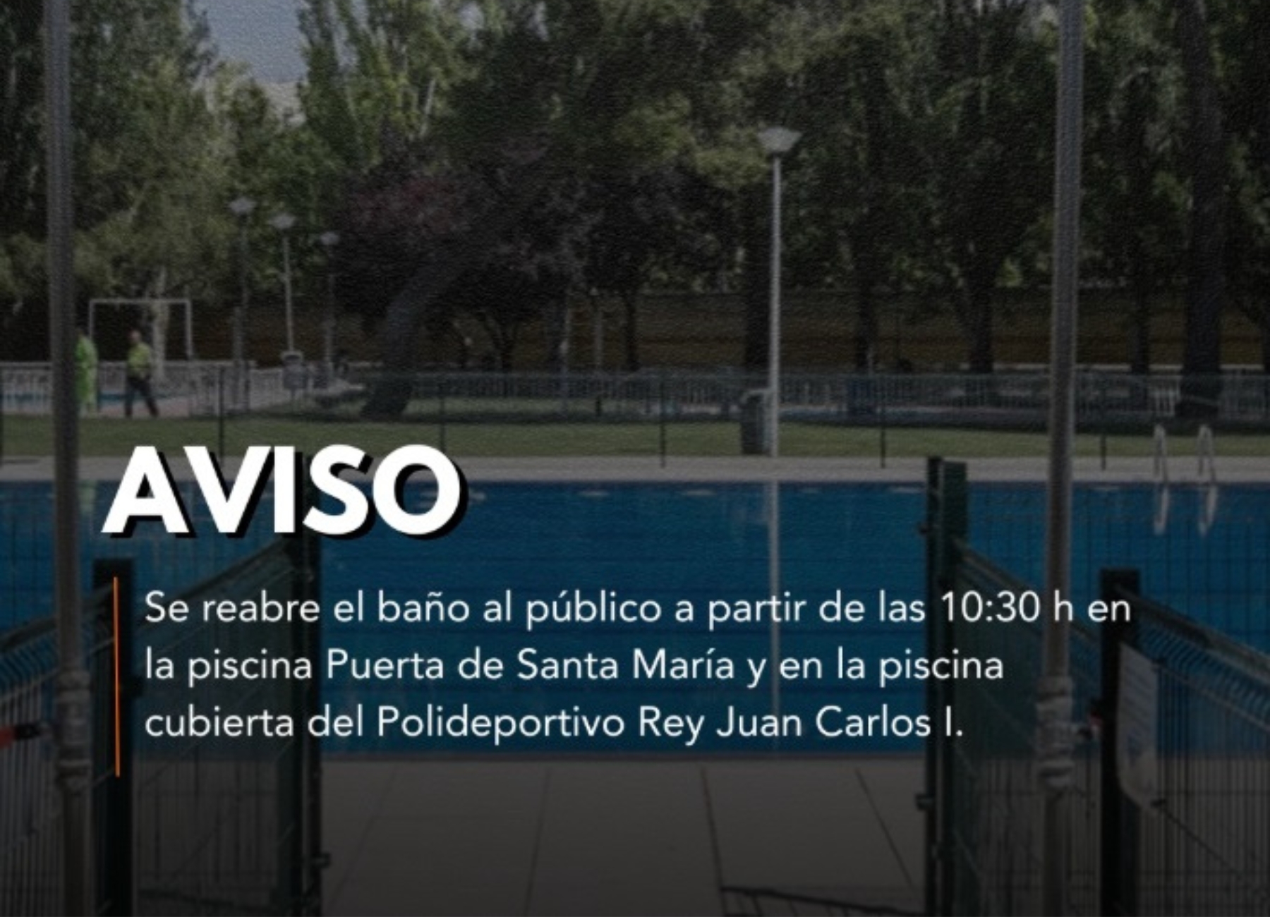 Reabren al público las piscinas del Polideportivo Puerta de Santa María y del Polideportivo Rey Juan Carlos I de Ciudad Real