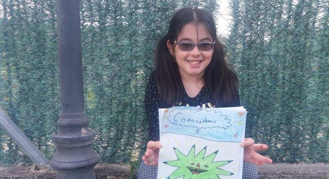 Nayara Granados tiene ocho años y una discapacidad visual grave